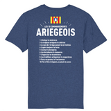 Les 10 commandements Ariégeois - T-shirt coton bio - imprimé DOS, dans le Midi - Ici & Là - T-shirts & Souvenirs de chez toi