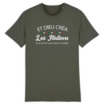Et dieu créa les Italiens - T-shirt coton BIO - Imprimé fr - Ici & Là - T-shirts & Souvenirs de chez toi