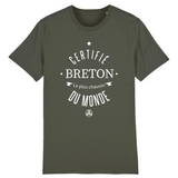 Certifié Breton le plus chauvin du monde - T-shirt coton bio - impression FR - Ici & Là - T-shirts & Souvenirs de chez toi