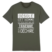 Thumbnail for Désolé cet homme est pris par une Tchèque qui déchire - T-shirt coton bio 100 % - imprimé FR - Ici & Là - T-shirts & Souvenirs de chez toi