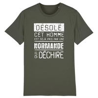 Thumbnail for Désolé cet homme est pris par une Normande qui déchire - T-shirt coton bio 100 % - imprimé FR - Ici & Là - T-shirts & Souvenirs de chez toi