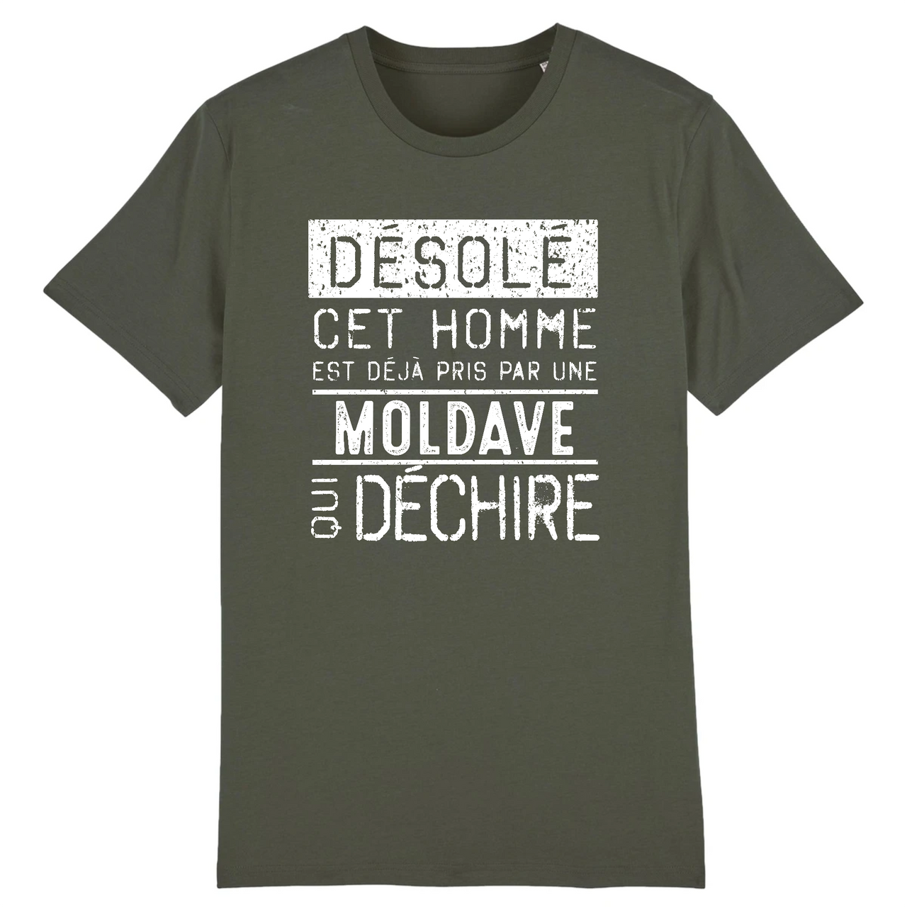 Désolé cet homme est pris par une Moldave qui déchire - T-shirt coton bio 100 % - imprimé FR - Ici & Là - T-shirts & Souvenirs de chez toi