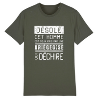 Thumbnail for Désolé cet homme est pris par une Ariégeoise qui déchire - T-shirt coton bio 100 % - imprimé FR - Ici & Là - T-shirts & Souvenirs de chez toi