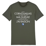 Je suis Cornouaillais, je ne ferme pas ma gueule - Cornouailles - Bretagne - T-shirt coton bio - imprimé fr - Ici & Là - T-shirts & Souvenirs de chez toi