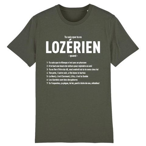 Tu sais que tu es Lozérien quand - T-shirt coton bio - imprimé dans le Midi - Ici & Là - T-shirts & Souvenirs de chez toi