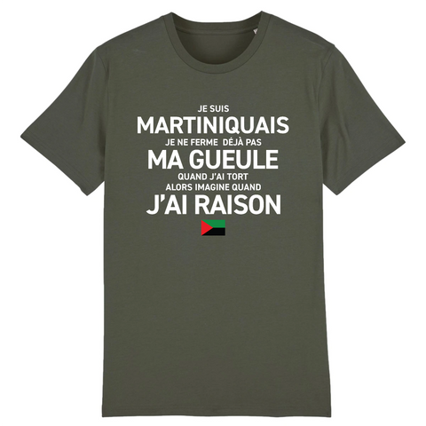 Martiniquais toujours raison R - T-shirt coton bio - imprimé FR - Ici & Là - T-shirts & Souvenirs de chez toi