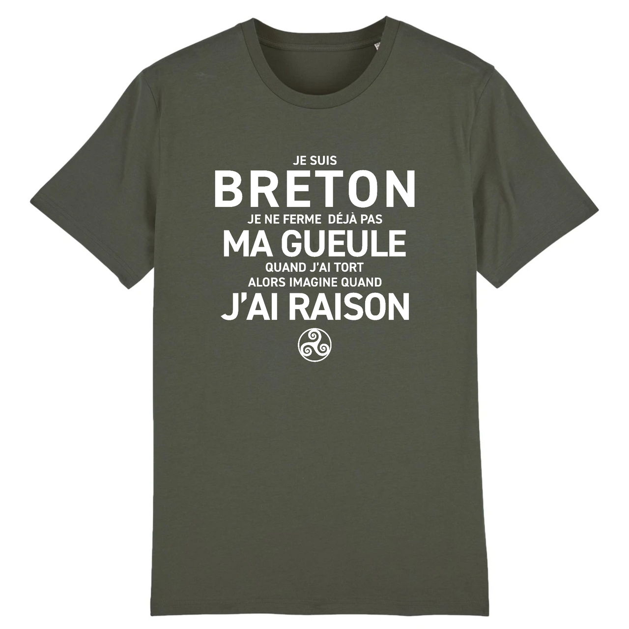 Breton toujours raison R - T-shirt coton bio - imprimé FR - Ici & Là - T-shirts & Souvenirs de chez toi