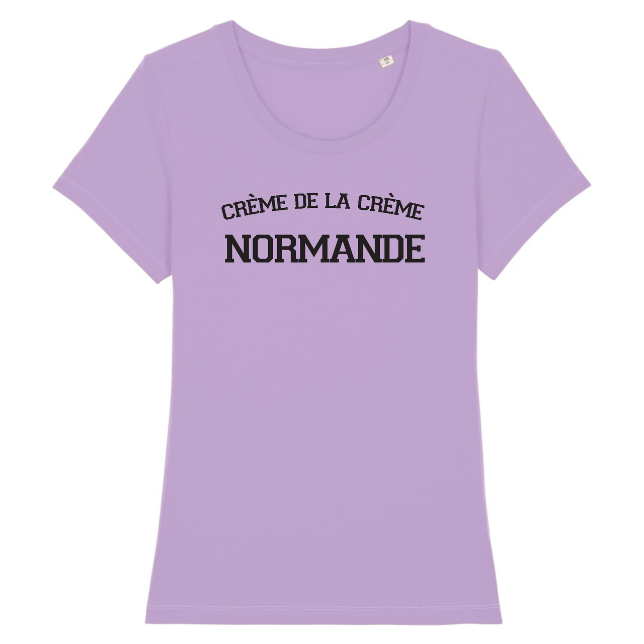 Crème de la crème Normande - T-shirt femme BIO Bio - impression FR - Ici & Là - T-shirts & Souvenirs de chez toi