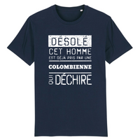 Thumbnail for Désolé cet homme est pris par une Colombienne qui déchire - T-shirt coton bio 100 % - imprimé FR - Ici & Là - T-shirts & Souvenirs de chez toi