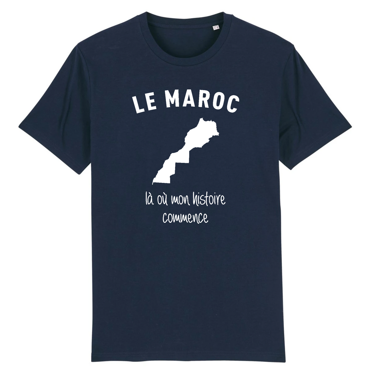 T-shirt Maroc marine - Mon histoire commence ici