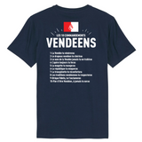 10 commandements vendéens - T-shirt coton bio - imprimé sur le dos fr - Ici & Là - T-shirts & Souvenirs de chez toi