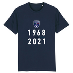 Italia campione _ Italie championne d'Europe 1968 et 2021 - T-shirt coton bio 100 % - Ici & Là - T-shirts & Souvenirs de chez toi