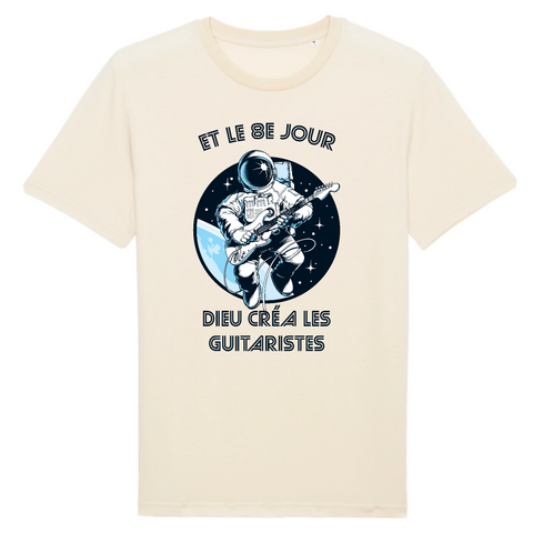 Et le 8e jour Dieu créa les Guitaristes - T-shirt coton BIO - Imprimé FR - Ici & Là - T-shirts & Souvenirs de chez toi