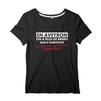 Thumbnail for En Aveyron, on a plus de brebis que d'habitants - T-shirt femme - imprimé dans le midi - Ici & Là - T-shirts & Souvenirs de chez toi