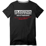 En Aveyron, on a plus de brebis que d'habitants - T-shirt standard unisexe - imprimé dans le midi - Ici & Là - T-shirts & Souvenirs de chez toi
