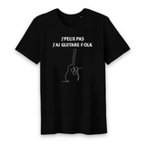 J'peux pas j'ai guitare folk - T-shirt standard coton bio 100 % - Imprimé FR - Ici & Là - T-shirts & Souvenirs de chez toi