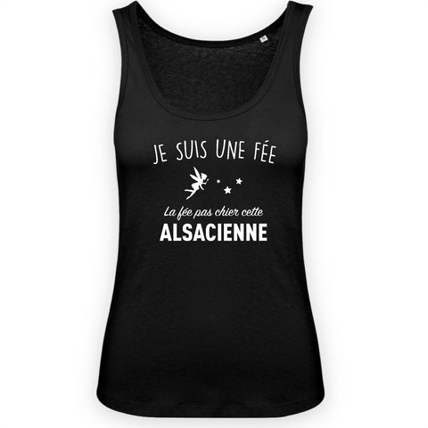 Fée pas chier cette Alsacienne - Débardeur coton Bio 100 % - imprimé fr - Ici & Là - T-shirts & Souvenirs de chez toi