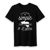 Je suis un mec simple j'aime la Bretagne et l'Apéro - T-shirt homme coton bio - imprimé FR - Ici & Là - T-shirts & Souvenirs de chez toi