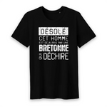 Désolé cet homme est pris par une Bretonne qui déchire - T-shirt Coton Bio imprimé FR - Ici & Là - T-shirts & Souvenirs de chez toi