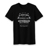 Ce beau mâle est pris par une Aveyronnaise  - T-shirt homme coton bio - imprimé dans le Midi - Ici & Là - T-shirts & Souvenirs de chez toi