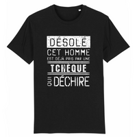 Thumbnail for Désolé cet homme est pris par une Tchèque qui déchire - T-shirt coton bio 100 % - imprimé FR - Ici & Là - T-shirts & Souvenirs de chez toi