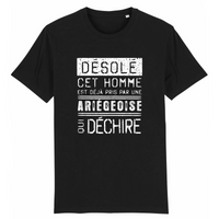 Thumbnail for Désolé cet homme est pris par une Ariégeoise qui déchire - T-shirt coton bio 100 % - imprimé FR - Ici & Là - T-shirts & Souvenirs de chez toi