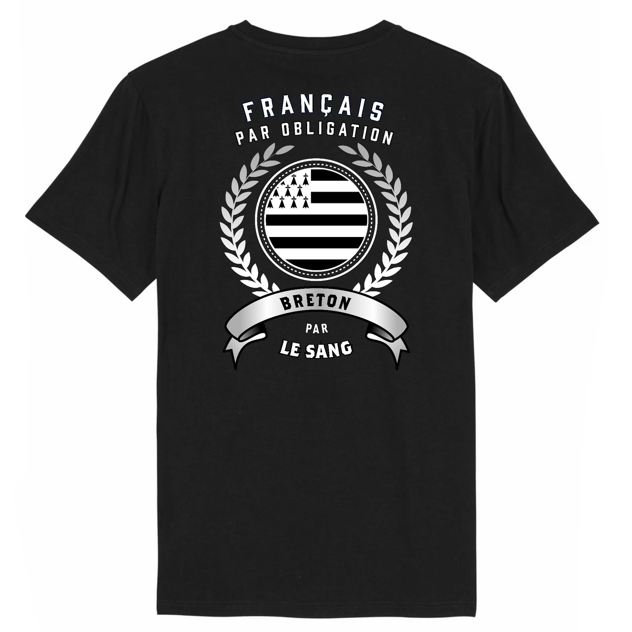 Breton par le sang - T-shirt imprimé Dos coton biologique - FR - Ici & Là - T-shirts & Souvenirs de chez toi