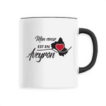 Mon Coeur est en Aveyron - Mug Tasse Café - Imprimé dans le Midi - Ici & Là - T-shirts & Souvenirs de chez toi