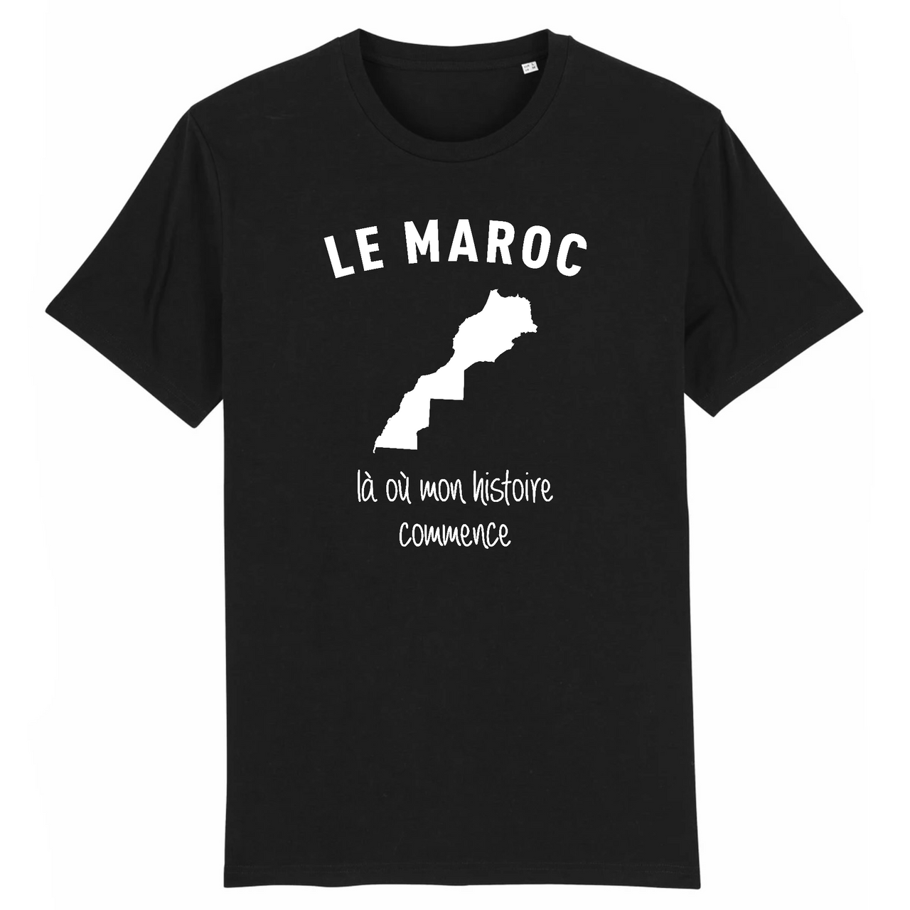 T-shirt Maroc noir - Mon histoire commence ici