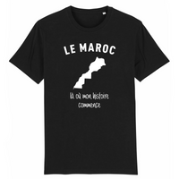 Thumbnail for T-shirt Maroc noir - Mon histoire commence ici