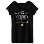 Je suis Lozérienne je ne ferme pas ma gueule - T-shirt femme coton bio - imprimé dans le Midi - Ici & Là - T-shirts & Souvenirs de chez toi