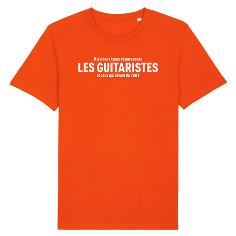 Il y a deux types de personnes - Guitaristes - T-shirt unisexe Coton BIO - impression fr - Ici & Là - T-shirts & Souvenirs de chez toi