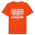 Plus rien ne me fait peur ma femme est Géorgienne - T-shirt Coton Bio 100 % - impression FR - Ici & Là - T-shirts & Souvenirs de chez toi