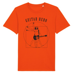 Guitar Hero - Homme de Vitruve avec Guitare de Léonard De Vinci - T-shirt premium Coton bio 100 % - Imprimé FR - Ici & Là - T-shirts & Souvenirs de chez toi