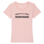 Crème de la crème Normande - T-shirt femme BIO Bio - impression FR - Ici & Là - T-shirts & Souvenirs de chez toi
