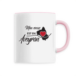 Mon Coeur est en Aveyron - Mug Tasse Café - Imprimé dans le Midi - Ici & Là - T-shirts & Souvenirs de chez toi