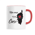 Mon Coeur est en Corse - Mug céramique d - Tasse Café - Imprimé dans le Midi - Ici & Là - T-shirts & Souvenirs de chez toi