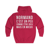 Veste zippée - Cadeau humour pour un Normand - Dieu mais en mieux