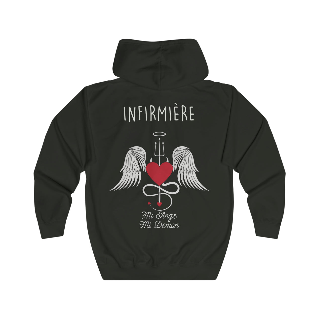 Veste zippée - Cadeau humour pour une Infirmière Mi Ange Mi démon