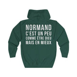 Veste zippée - Cadeau humour pour un Normand - Dieu mais en mieux