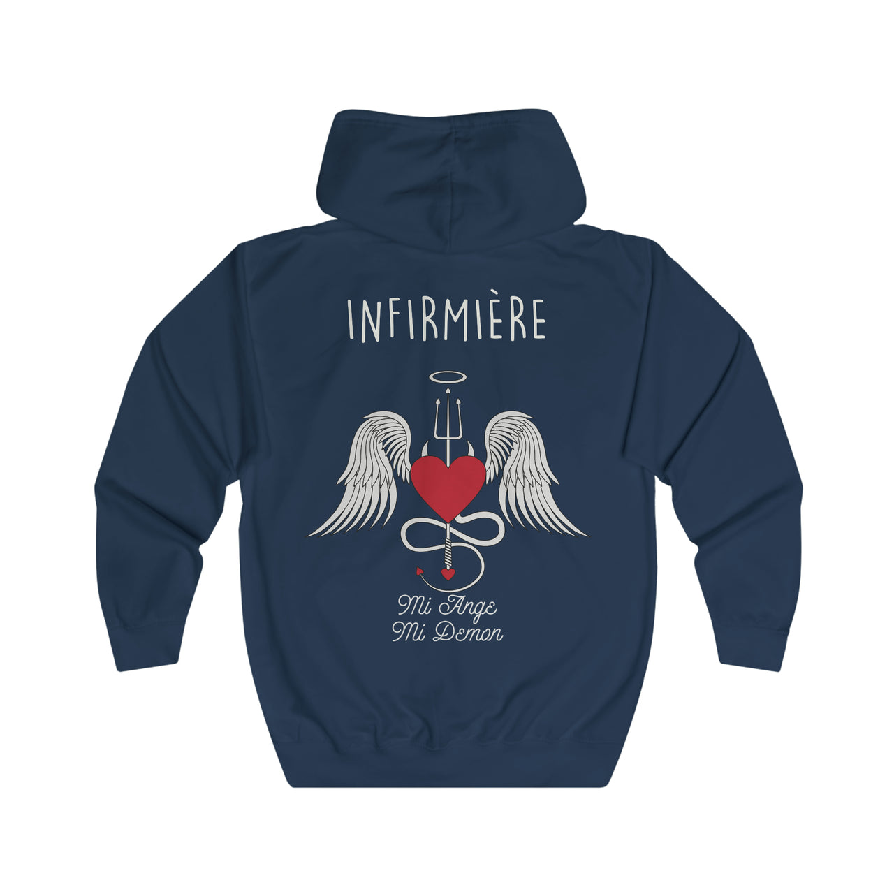 Veste zippée - Cadeau humour pour une Infirmière Mi Ange Mi démon