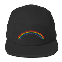 Thumbnail for Arc-en-ciel brodé LGBT - Casquette 5 panneaux - Ici & Là - T-shirts & Souvenirs de chez toi