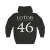 Hoodie Lotois noir face - Confort et humour au quotidien