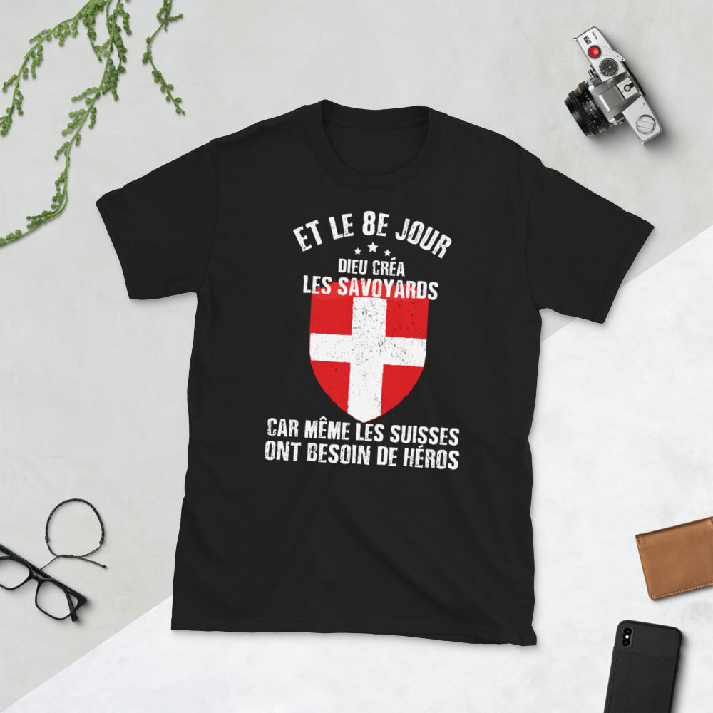 T-shirt Savoie bleu marine dos - Le 8e jour, héros des Savoyards