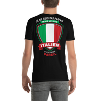 Thumbnail for T-shirt Italie gris foncé - Je ne suis pas parfait, je suis Italien dos