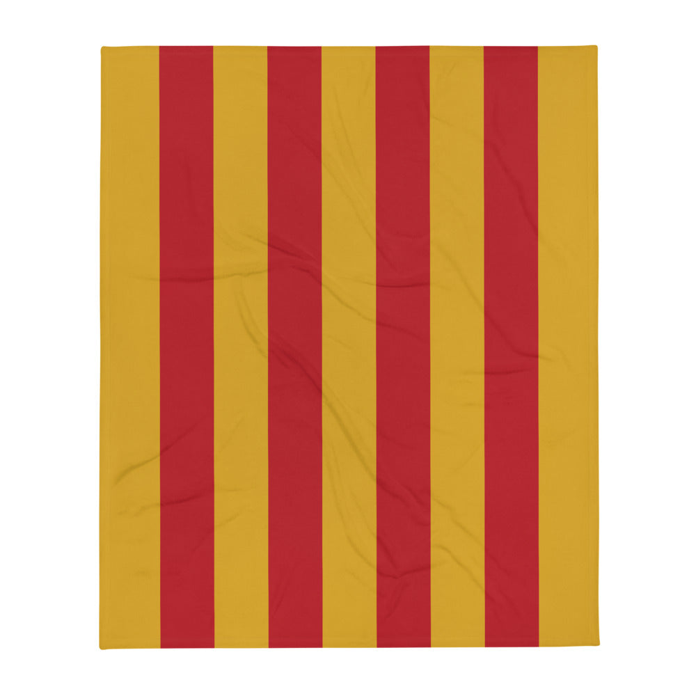 Plaid Provence doré - Drapeau provençal sur fond blanc