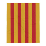 Plaid Provence - Couverture jetée de canapé avec motif drapeau provençal effet doré, drapeau de Provence 130 cm x 150 cm - Ici & Là - T-shirts & Souvenirs de chez toi