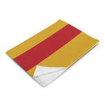 Plaid Provence - Couverture jetée de canapé avec motif drapeau provençal effet doré, drapeau de Provence 130 cm x 150 cm - Ici & Là - T-shirts & Souvenirs de chez toi