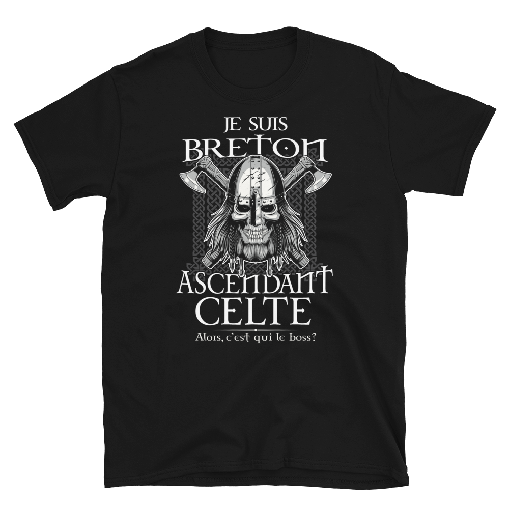 T-shirt Bretagne gris foncé - Fierté celtique avec humour