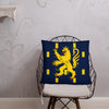 Coussin Franc-Comtois bleu retravaillé - Drapeau stylisé